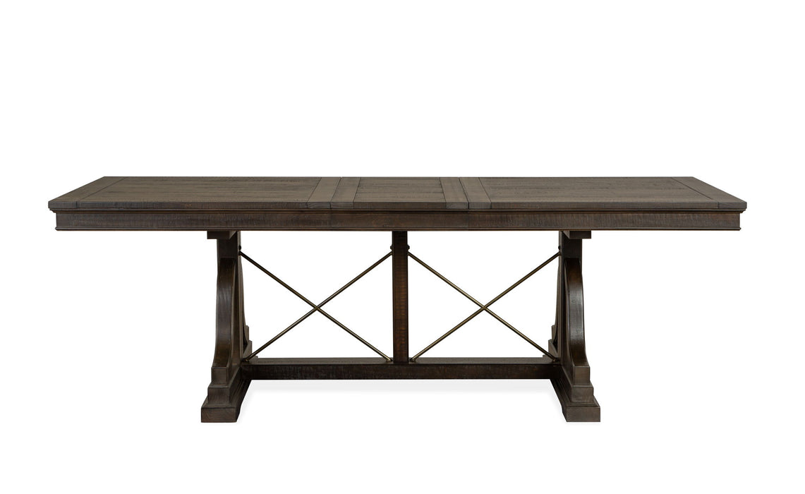 Westley Falls - Trestle Dining Table - Graphite Magnussen Furniture