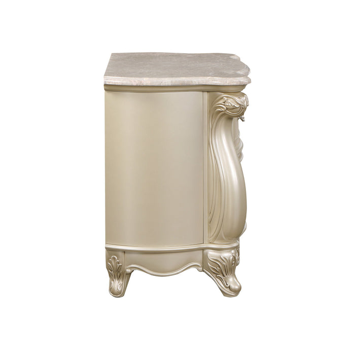 Monique - Nightstand With Marble Top - Champagne New Classic