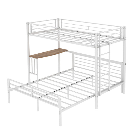 Bunk Bed With Built In Desk & Guardrail Frame Home Essentials