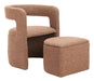 Atria - Accent Chair & Ottoman - Tawny Brown Zuo Modern