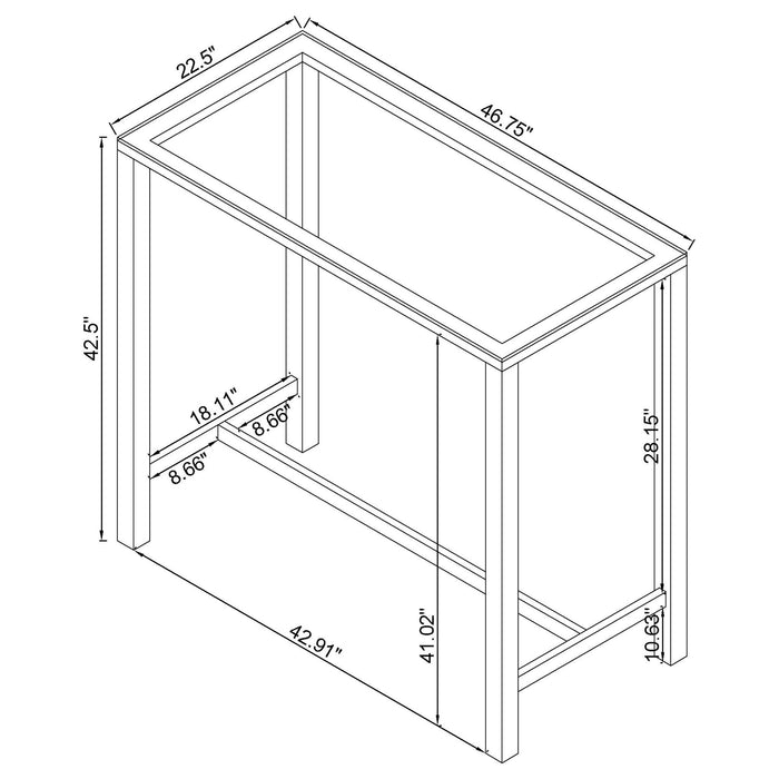 Tommy - Bar Table - Chrome Furniture Max