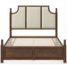 Farmhouse Platform Bed Frame & Tall Upholstered Headboard Home Essentials