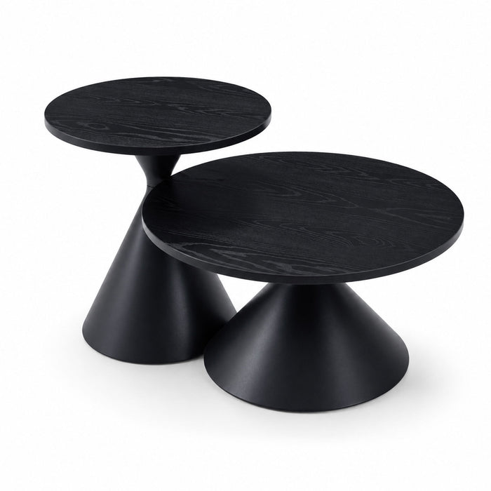 2 Piece Coffee Round Table Set Home Essentials