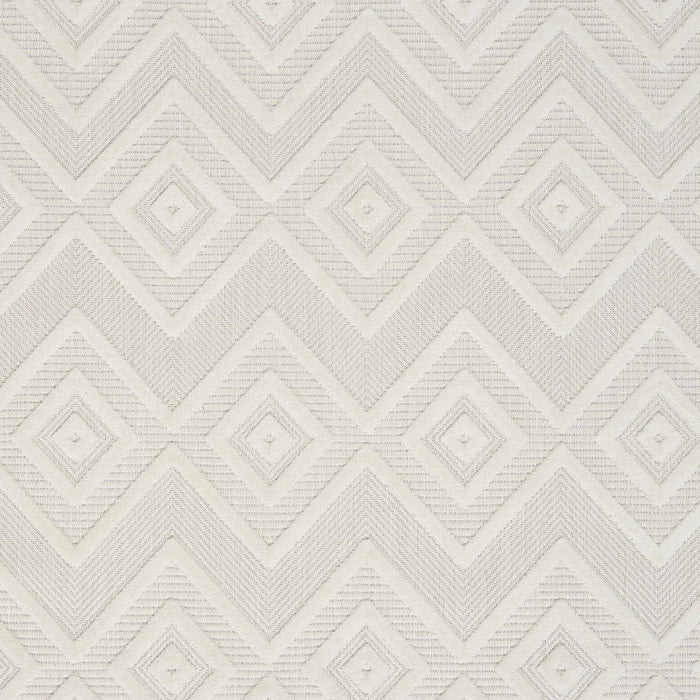 6' X 9' Argyle Indoor / Outdoor Area Rug - Ivory / White