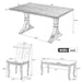Dining Set With Bench, 6 Piece Hearth and Haven