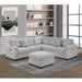 Casual Simple Tufted Sectional 4 Piece Set With USB Loveseat Home Essentials