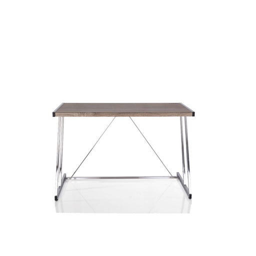 Finis - Writing Desk With USB - Weathered Oak & Chrome ACME