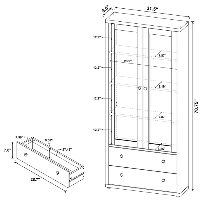Idaho - 4 Shelf Display Cabinet Furniture Max