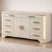 Jasmine - 8 Drawer Dresser With Side LED Lightning - Beige Matrix Furniture Group