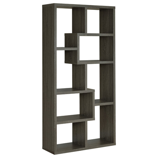 8 Shelf Geometric Bookcase Furniture Max