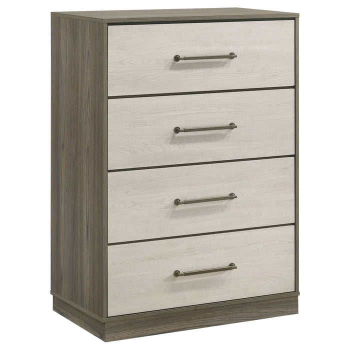 Edmondson - 4 Drawer Chest - Natural / Gray Furniture Max
