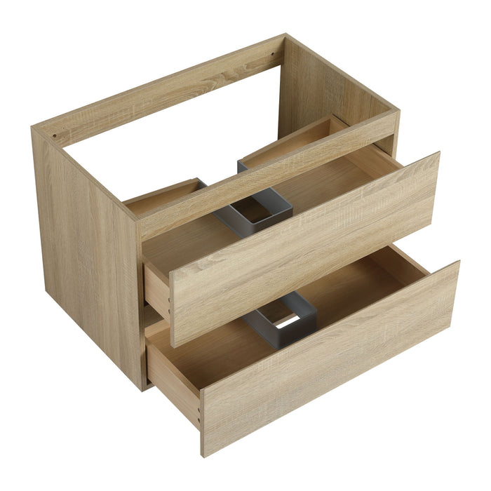 Wall Mounted Bathroom Vanity Cabinet, Soft Close Drawers (Vanity Only) Home Essentials