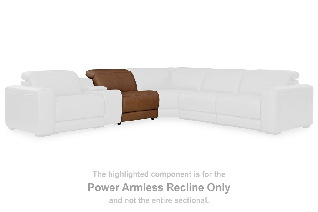 Magic Man - Caramel - Power Armless Recliner With Adj Headrest