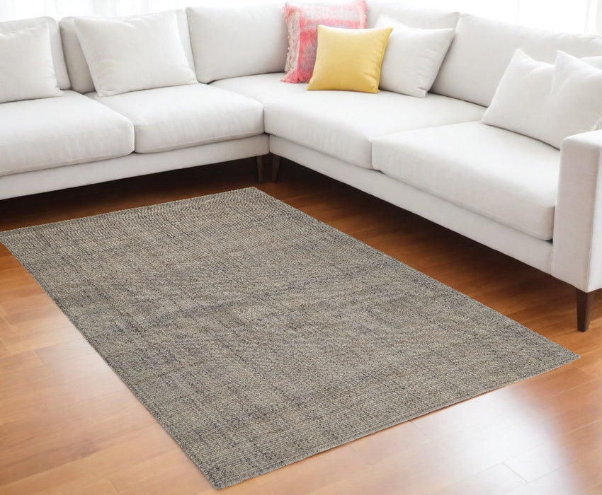 12' x 15' Hand Woven Area Rug - Beige And Gray
