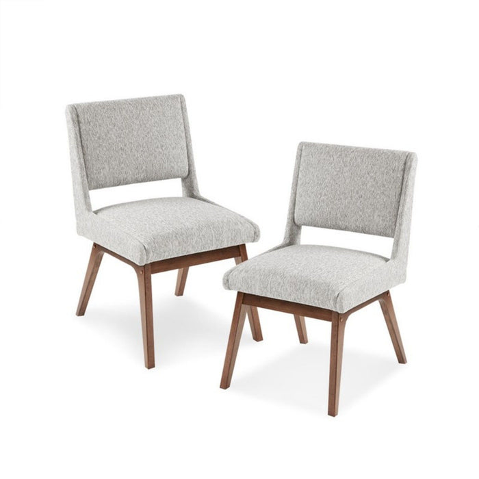 Boomerang - Dining Side Chair With Upholstered Cushions (Set of 2) - Light Gray