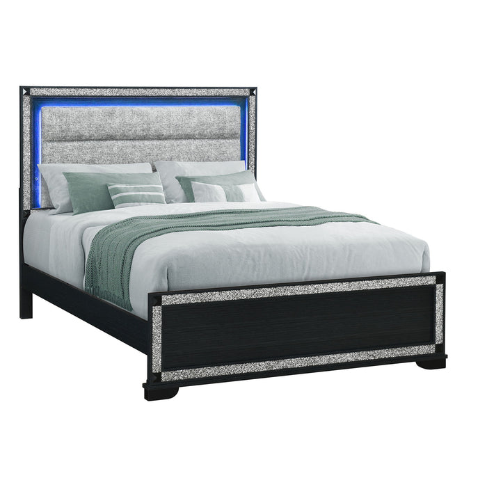 Soulmarie - Bed With LED Lighting And Padded Headboard Global Furniture USA