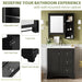 Bathroom Vanity With Sink, Modern Elegant Bathroom Storage Cabinet With 3 Drawers And Adjustable Shelves, Freestanding Vanity Set With Mirror Cabinet, Single Sink Bathroom Vanity Hearth and Haven