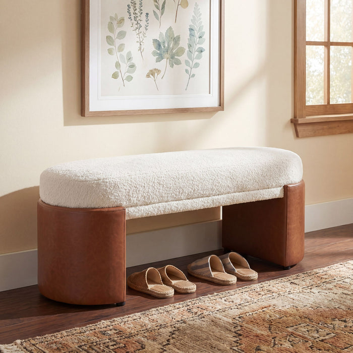 Upholstered Indoor Dining Bench Noble House