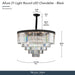 Michael Amini Lighting - Allure 21-Light Round Crystal Chandelier - Matte Black / Pearl Silver Michael Amini