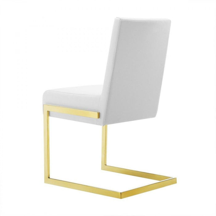 Modern Dining Chairs (Set of 2) - White Gold