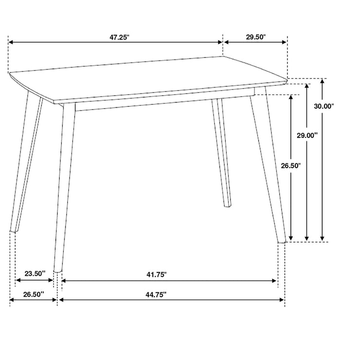 Retro Dining Table - Brown Furniture Max