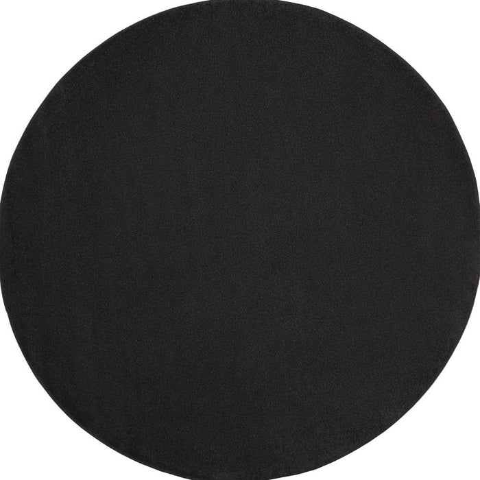 6' X 6' Round Non Skid Indoor / Outdoor Area Rug - Black