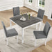 5 Piece Dining Table Set With 4 Chairs For Kitchen - Gray / White Home Essentials