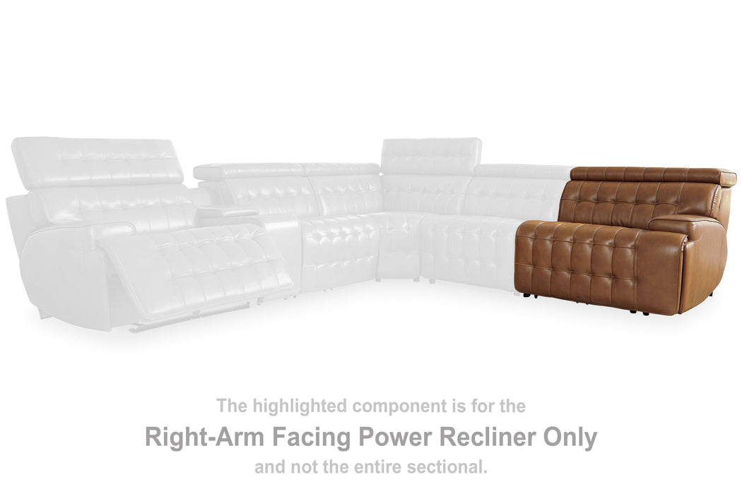 Temmpton - Raf Zero Wall Power Recliner - Chocolate Signature Design by Ashley®