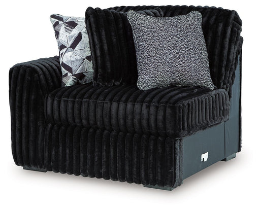 Midnight-Madness - LAF Corner Chair - Onyx Signature Design by Ashley®
