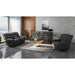 Reclining Sofa - Gray - Faux Leather Emerald Home