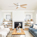 42" Ceiling Fan With Light, Tri Color Dimmable, DC Motor, 5 Blades Daily Nest