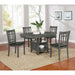 Ingall - 5 Piece Set With Storage Table And Upholstered Chairs - Medium Gray Furniture Max