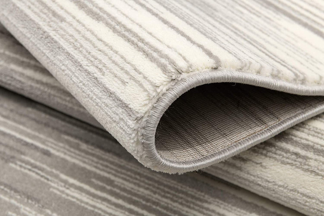 2' x 15' Transitional Striped Runner Rug - Black