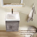 Floating Bathroom Vanity Combo, Wall Mounted Cabinet With Sink & Soft Close Doors For Small Bathrooms Home Essentials