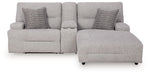 Acklen Place - 4 Pc. - 3-Piece Power Reclining Sectional Sofa With Raf Chaise, Wide Seat Power Recliner - Pewter Signature Design by Ashley®