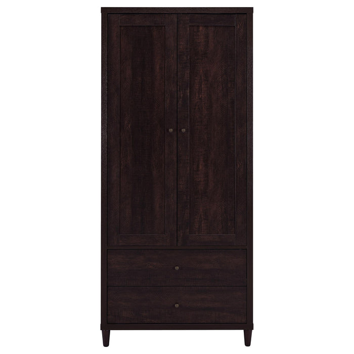 Nestor - 2 Drawer Tall Accent Cabinet With 2 Doors - Rustic Furniture Max