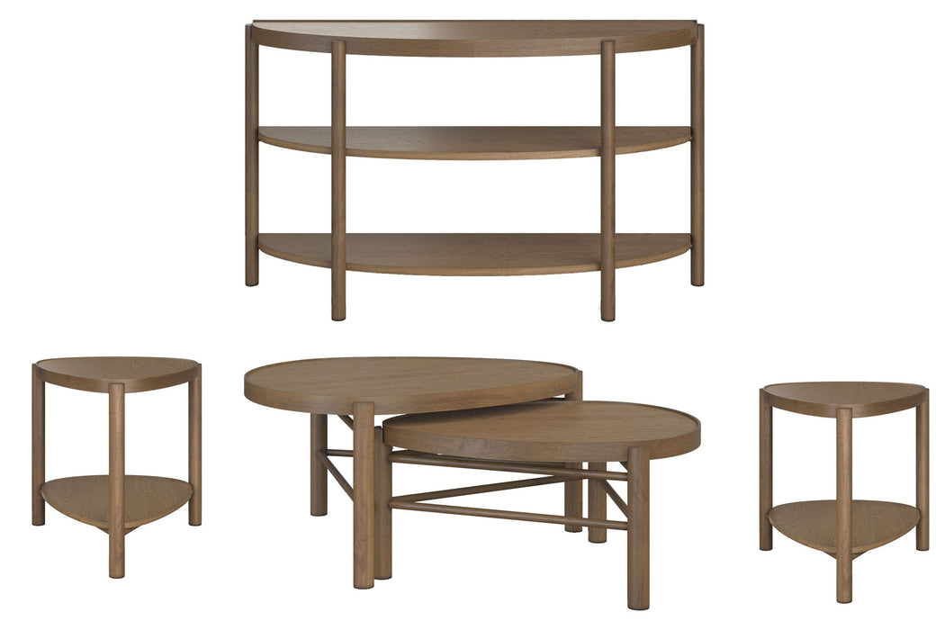 Hadleigh Brown - Nesting Cocktail Table Set Magnussen Furniture