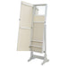 Rosalba - Jewelry Cheval Mirror With Tilting Full Length Mirror And Hidden Storage - Light Gray Furniture Max