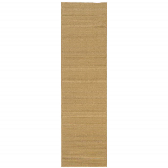 2' X 8' Stain Resistant Outdoor / Indoor Area Rug - Beige