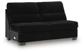 SimpleJoy - Armless Loveseat - Onyx Signature Design by Ashley®