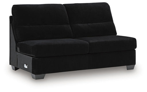 SimpleJoy - Armless Loveseat - Onyx Signature Design by Ashley®