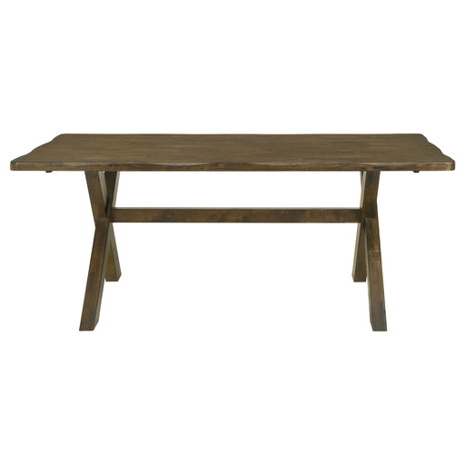Carbon - Rectangular Dining Table With X Base Design - Brown Furniture Max