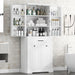 Freestanding Bathroom Storage Cabinet With Doors, Drawers, And Tilt Out Laundry Hamper - White Hearth and Haven
