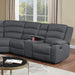 Manual Motion Reclining Loveseat 3 Piece Sectional Set With Console Storage And Cup Holders Home Essentials