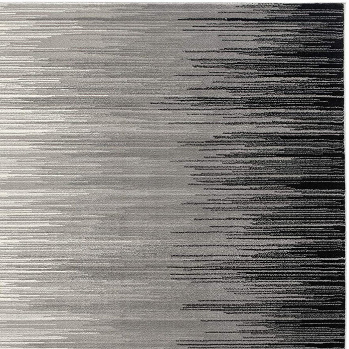 2' x 20' Transitional Striped Runner Rug - Black