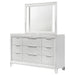 9 Drawer Dresser With LED Mirror, Touch Activated Lighting - White Furniture Max