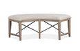 Paxton Place - Curved Bench With Upholstered Seat - Dovetail Gray Magnussen Furniture