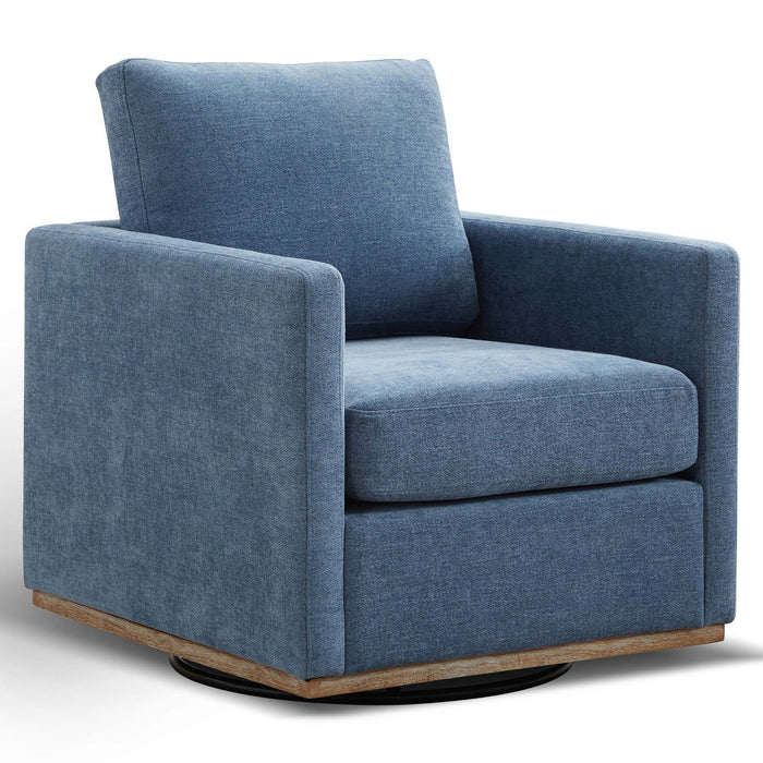 Square Upholstered Swivel Accent Chair Home Essentials