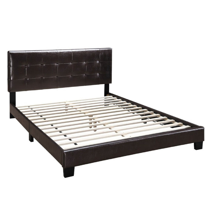 Contemporary Style Bed, Rectangle Headboard Home Essentials