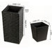 Solhome - Square Planter Box For Patio - Black Daily Nest